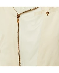 Pre-Owned Versace Men's Vintage Leather & Cotton Zip Up Jacket