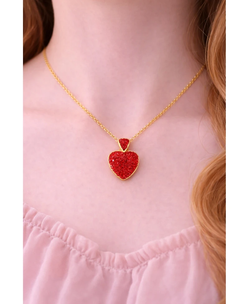 Chanteur Girls 18K Gold Plated Hypoallergenic Heart Pendant Necklace