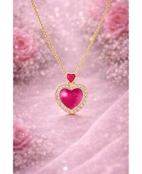 Chanteur 18K Gold Plated Hypoallergenic Heart Kids Pendant Necklace for Girls