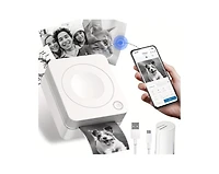 Swifint PM230 Mini Bluetooth Thermal Sticker Printer. Includes 3 paper rolls & templates for easy printing from phones & tablets. Portable design