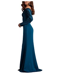 Tadashi Shoji Women's Neena Taffeta Banded Gown