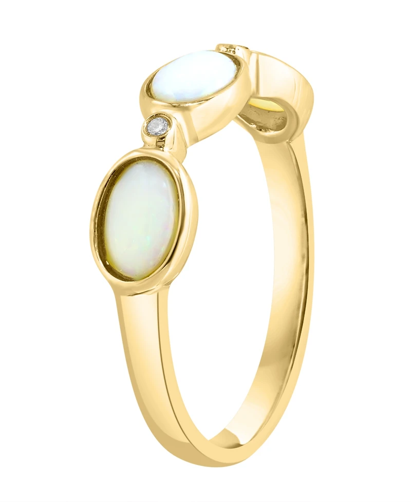 Lali Jewels Opal (3/4 ct. t.w.) & Diamond Accent Ring in 14k Yellow Gold