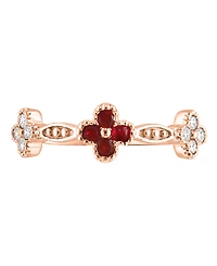Lali Jewels Ruby (1/5 ct. t.w.) & Diamond (1/5 ct. t.w.) Ring in 14k Rose Gold