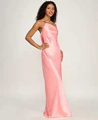 Seni & Cade Women's One-Shoulder Open Drape Back Dress