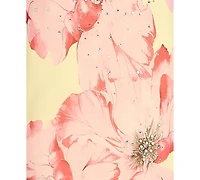 Seni & Cade Women's Large Floral Print Halter Drape Back Dress