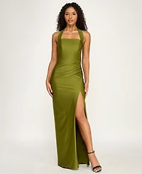 Seni & Cade Women's Halter Tie Back Long Dress