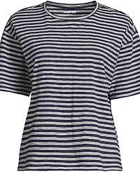 Lands' End Women's Short Sleeve Slub Jersey T-Shirt