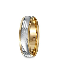 Men's 6mm Ring 14k Gold and White