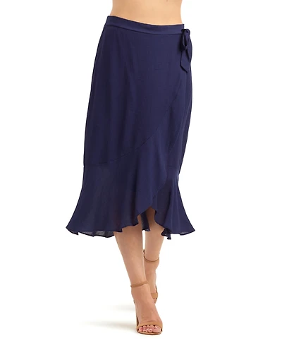 Bcx Women's Textured Tulip Ruffle A-Line Skirt