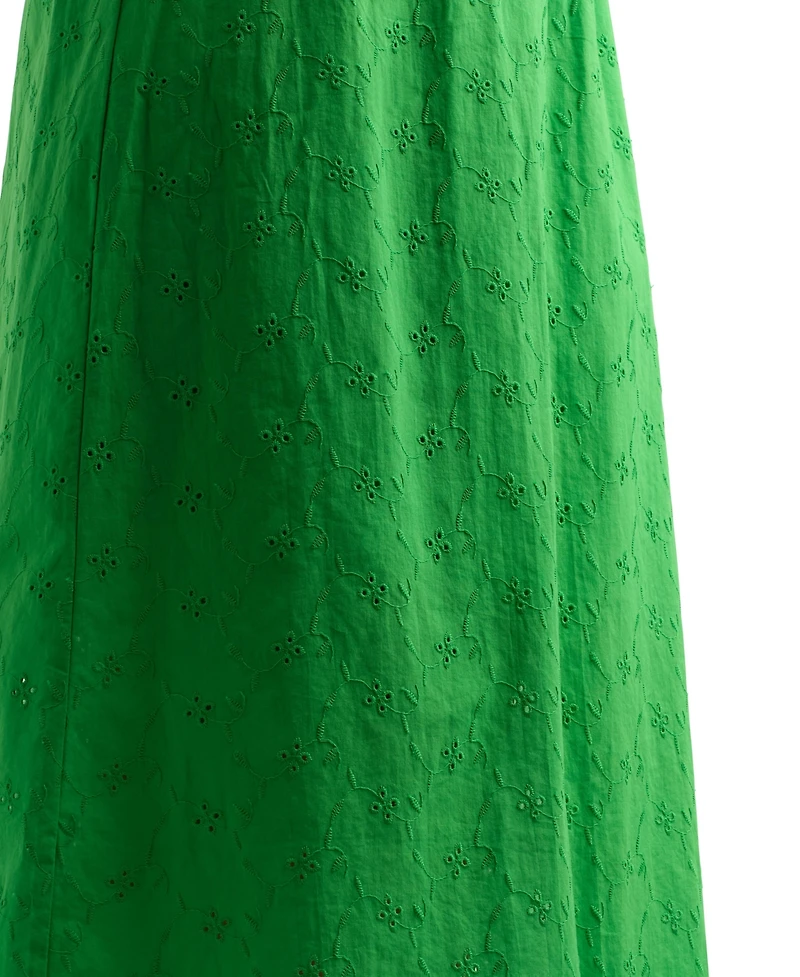 Bcx Women's Eyelet Pleated Pull-On Skirt