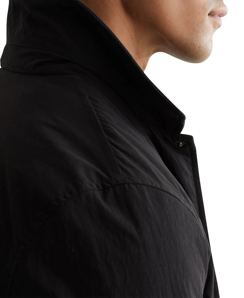 Reiss Men's Quilted Press-Stud Overshirt