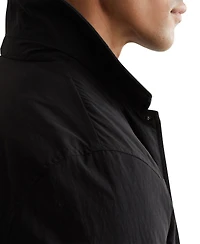 Reiss Men's Quilted Press-Stud Overshirt