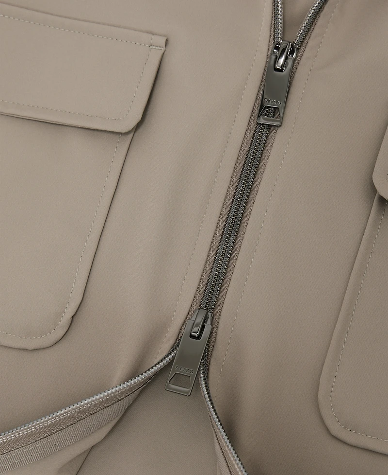 Reiss Men's Technical Zip-Through Overshirt