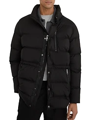 Reiss Men's Detachable-Hood Quilted Puffer Coat