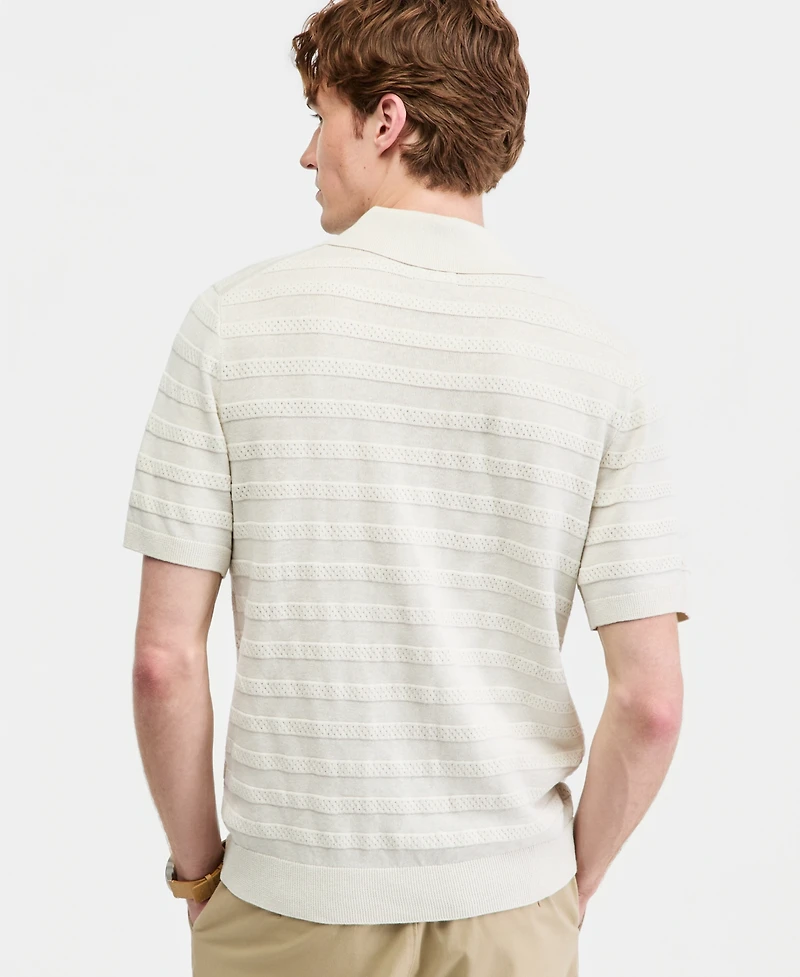 Club Room Men's Linen-Blend Polo Shirt, Macy's Exclusive