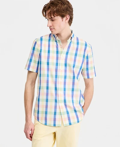 Club Room Men's Printed Short-Sleeve Shirt, Macy's Exclusive - Yd