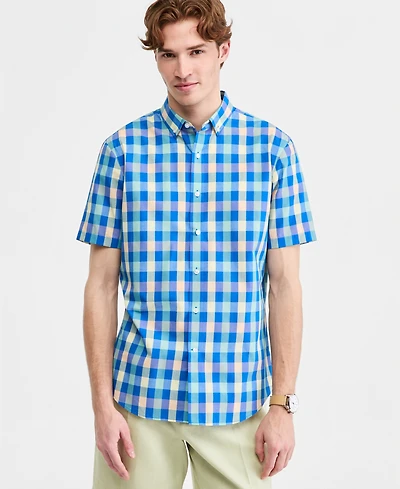Club Room Men's Printed Short-Sleeve Shirt, Macy's Exclusive - Yd