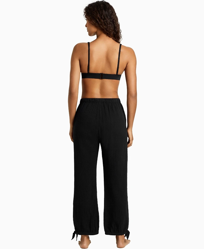 Lauren Ralph Women's Cotton Pull-On Cover-Up Pants