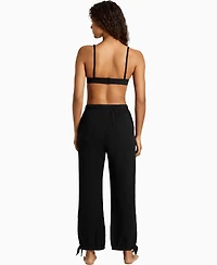 Lauren Ralph Women's Cotton Pull-On Cover-Up Pants