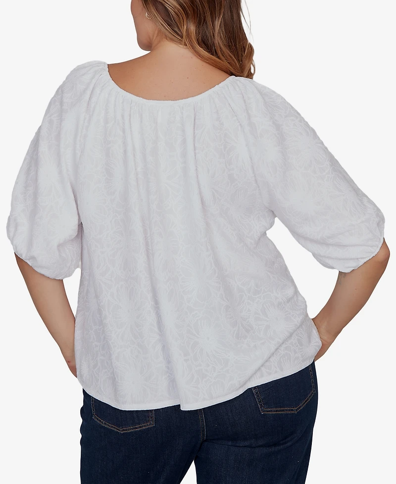 Ruby Rd. Plus Size Textured Convertible Knit Top