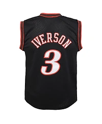 Mitchell & Ness Big Boys and Girls Allen Iverson Black Philadelphia 76ers 2000-01 Swingman Road Jersey