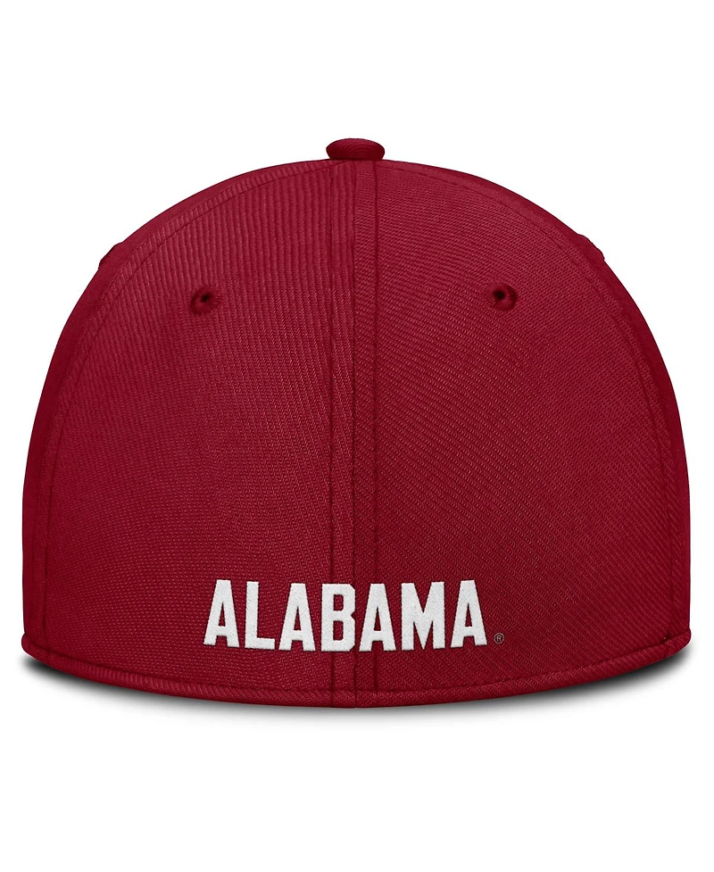 Nike Men's Crimson Alabama Crimson Tide Rise Swoosh Dri-fit Flex Hat