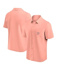 Fanatics Men's Coral Miami Marlins Front Office Button-Up Shirt