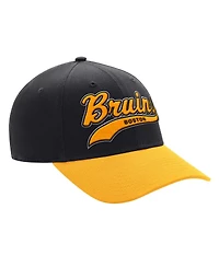 Starter Men's Black/Gold Boston Bruins Two-Tone Tailsweep Mascot Adjustable Hat