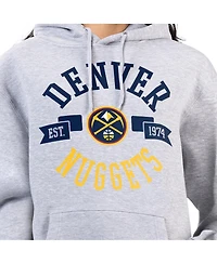 G-iii 4Her by Carl Banks Women's Heather Gray Denver Nuggets City Pullover Hoodie