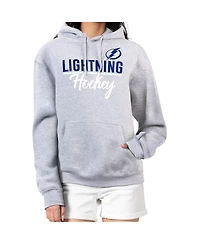 G-iii 4Her by Carl Banks Women's Heather Gray Tampa Bay Lightning Team Sport Tri-Blend Fleece Hoodie