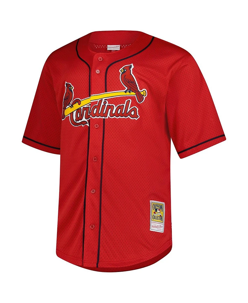 Mitchell & Ness Men's Mark McGwire Red St. Louis Cardinals Big Tall Cooperstown Mesh Batting Practice Jersey