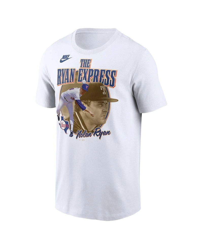 Nike Men's Nolan Ryan White Texas Rangers Cooperstown Legends Graphic T-Shirt
