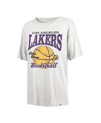 '47 Brand Women's White Los Angeles Lakers City Edition Down Court Sadie T-Shirt