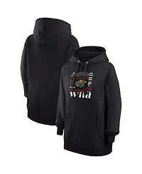 G-iii 4Her by Carl Banks Women's Black Minnesota Wild Collage Team Graphic Tri-Blend Fleece Pullover Hoodie