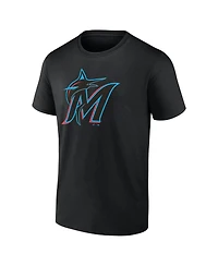 Logo Athletic Men's Black Miami Marlins T-Shirt