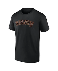 Logo Athletic Men's Black San Francisco Giants Wordmark T-Shirt