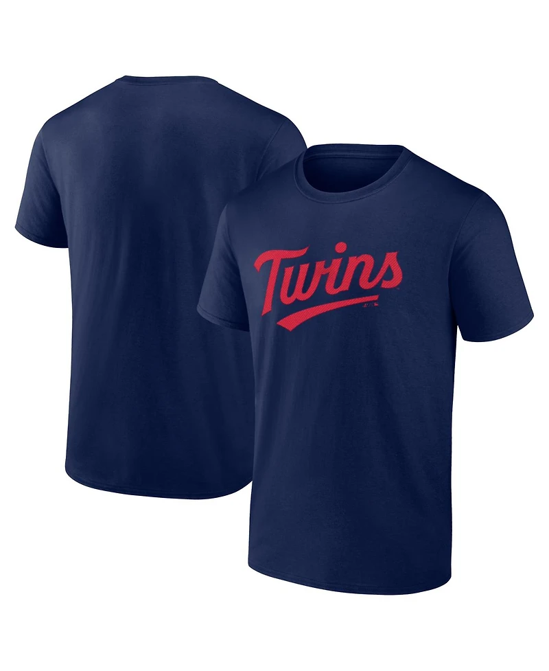 Logo Athletic Men's Navy Minnesota Twins Wordmark T-Shirt