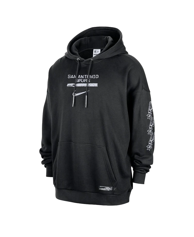 Nike Men's Black San Antonio Spurs Courtside Club Premium Hoodie