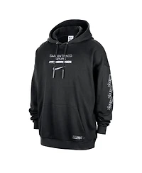 Nike Men's Black San Antonio Spurs Courtside Club Premium Hoodie