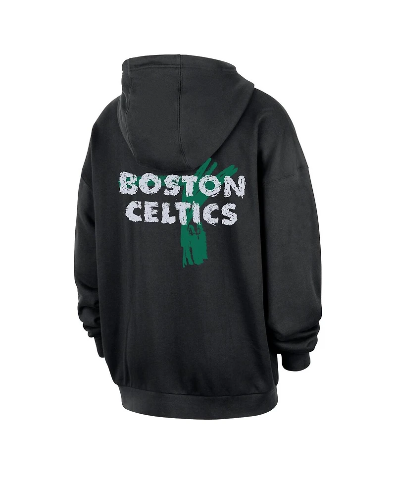 Nike Men's Black Boston Celtics Courtside Club Premium Hoodie