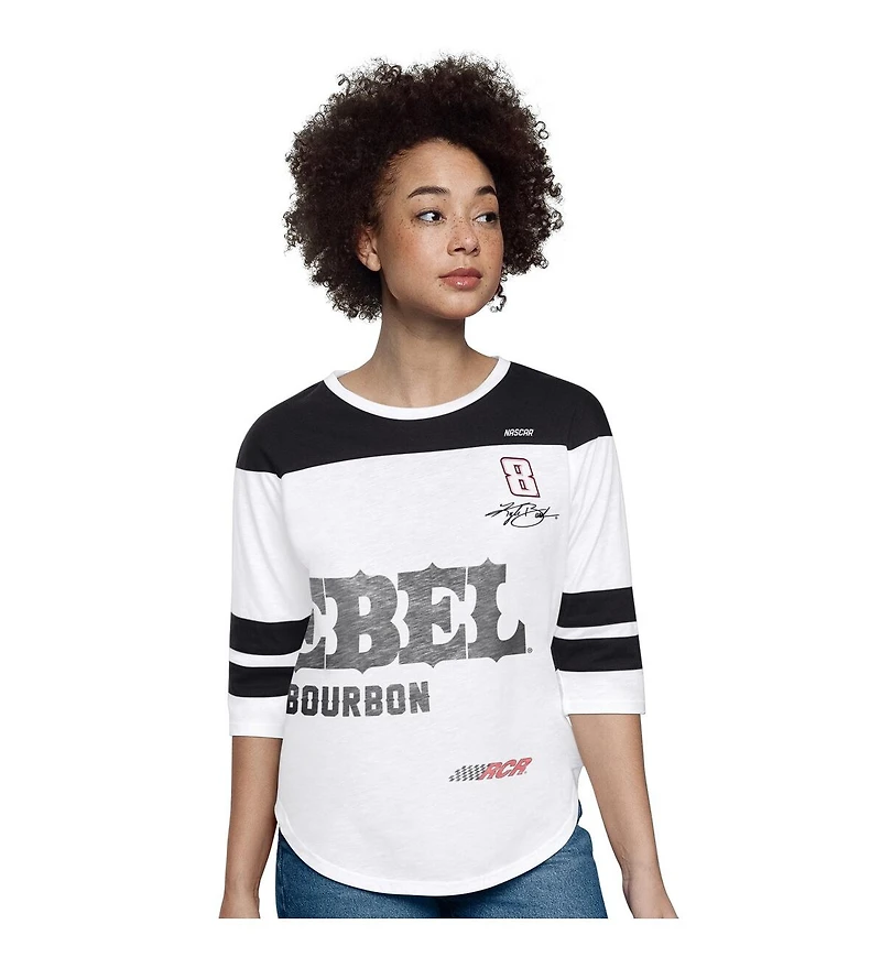 Starter Women's Starter White Kyle Busch Grand Slam 3/4-Sleeve T-Shirt