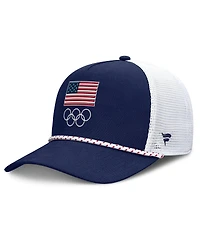 Fanatics Men's Navy/White Team Usa Oath Rope Trucker Adjustable Hat
