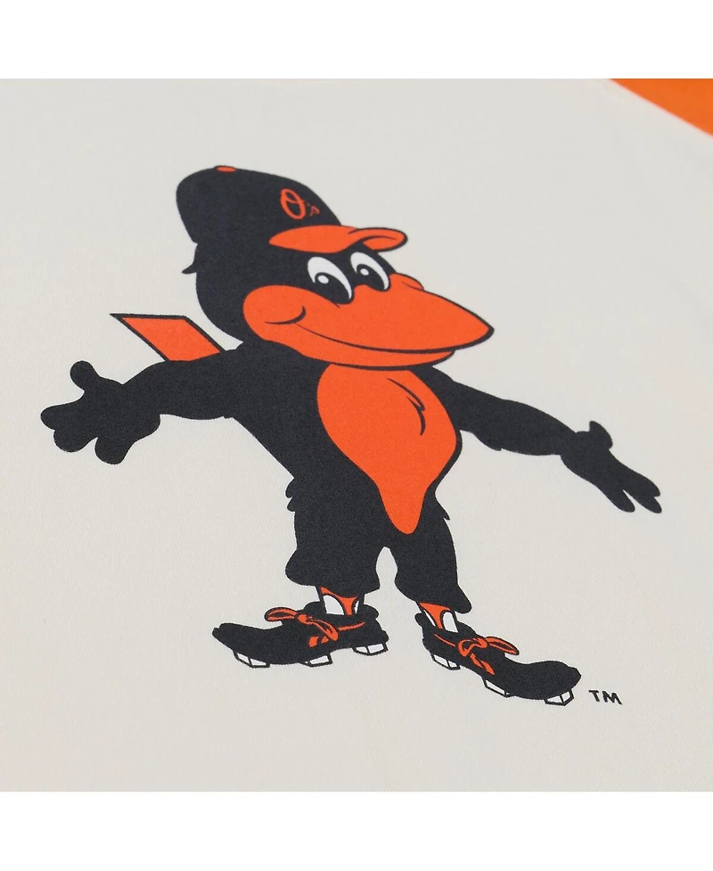 Mitchell & Ness Women's Cream Baltimore Orioles Boyfriend Raglan T-Shirt