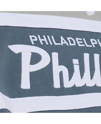 Mitchell & Ness Men's Gray Philadelphia Phillies Cooperstown Collection Thunderstorm Head Coach Hoodie