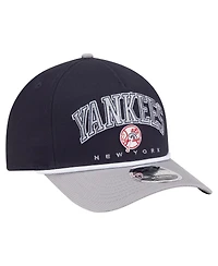 New Era Men's Navy/Gray New York Yankees Arch 9FORTY A-Frame M-Crown Adjustable Hat