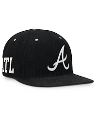 Nike Men's Black Atlanta Braves Pro Corduroy Structured Snapback Hat