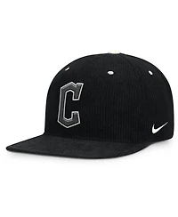 Nike Men's Black Cleveland Guardians Pro Corduroy Structured Snapback Hat