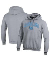 Champion Men's Champion Heather Gray North Carolina Tar Heels Arch Over Logo Pullover Hoodie