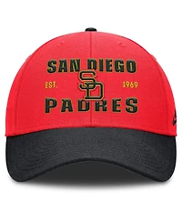 Nike Men's Crimson/Black San Diego Padres Neon 90s Rise Adjustable Hat