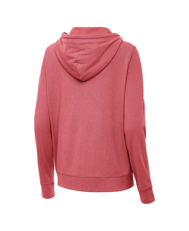 Antigua Women's Heather Crimson Indiana Hoosiers Seeker Full-Zip Hoodie Jacket